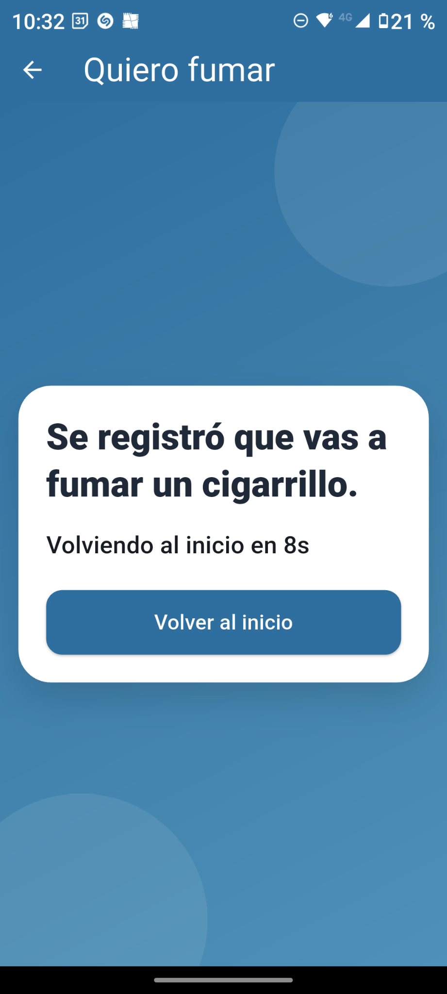 Registrar el cigarrillo